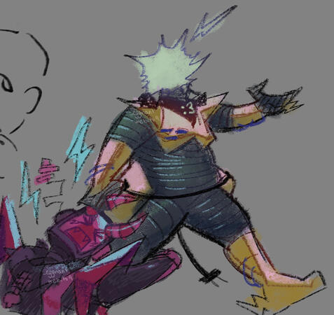 this was back when i first got clip studio paint ! sososo fun such a good program . they both hate eachother by the way (yaoily)